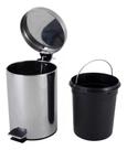 Lixeira De Inox 3 Litros Importada 26x17 Cm Linha Premium