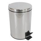 Lixeira de Inox Redonda 8L com Pedal e Cesto Removível
