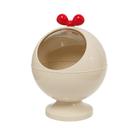 Lixeira de mesa com lindo design de laço vermelho com tampa de 15,5 x 19,5 cm