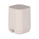 Lixeira de pedal aura 6l bege fechado ou