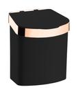 Lixeira de pia 2,5 litros preto com rose gold decorativa de cozinha - Future Lixeira de pia 2,5 litros preto com rose gold decorativa de cozinha - Future