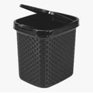 Lixeira De Pia Rattan Com Tampa Clique 4.5l Preta Lixeira De Pia Rattan Com Tampa Clique 4.5l Preta