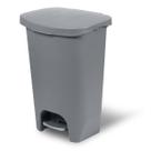Lixeira de plástico Trash Can Glad para cozinha 50L/13 galões cinza Lixeira de plástico Trash Can Glad para cozinha 50L/13 galões cinza