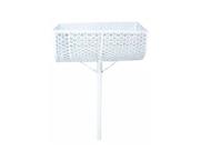 Lixeira de Rua Modelo Tela Moeda de 60cm Branca