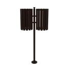 Lixeira de Rua Pátios Parques Dupla Tubular Marrom 151cm