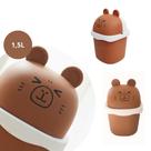 Lixeira Decorativa com Tampa para Mesa Quarto Escritório Presente Criativa Animal Capivara Marrom