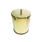 Lixeira Dourada com tampa em aço Inox 7,8L By Fineza
