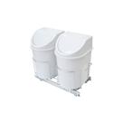Lixeira Ecológica de Base Dupla Cinza com Estrutura Cromado 8718 Jomer Lixeira Ecológica de Base Dupla Cinza com Estrutura Cromado 8718 Jomer