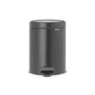 Lixeira Em Aço 5 Litros New Icon Brabantia Preta