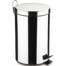 Lixeira em aço inox com pedal 12l (080) - niazitex