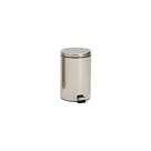 Lixeira em aço inox com pedal e balde interno 20 litros