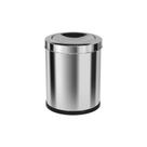Lixeira Em Aço Inox Com Tampa Meia Esfera 30l