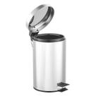 Lixeira Em Inox Com Pedal E Balde Interno 5 Litros