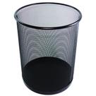 Lixeira Escritório Metal Aramado Telada Cesto Lixo 10 Litros - Preto