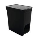 Lixeira Flat Cesto Lixo Resistente Pedal preto 7L Multiuso