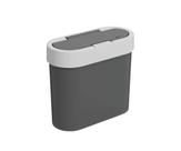 Lixeira Flat em Plástico Cinza 11x23,5x20,5cm 2,8L - Coza