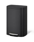 Lixeira Garvee 50 L de metal com pedal, fechamento suave, preta