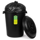 Lixeira gigante coleta seletiva container cesto de lixo com tampa alca 61 litros grande organizador mudanca multiuso cas