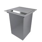 Lixeira Gourmet 4L Preto e Inox Compacta, Moderna e Ideal para Pias e Bancadas