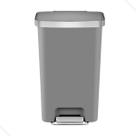 Lixeira Grande 45L Com Pedal Rodinhas Tampa Suave Cozinha