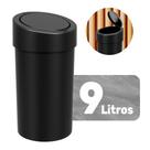 Lixeira Grande 9 Litros Abertura Automática Multiuso Cozinha Banheiro Escritório Click Press
