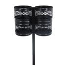 Lixeira Grécia Dupla De Parques Calçada Rua Tela Moeda 120cm
