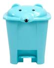 Lixeira Infantil com Pedal Adoleta Urso - 12 Litros - Azul - Adoleta Bebê