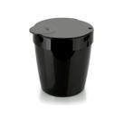 Lixeira infinity 5l preta polipropileno com tampa fechada ou