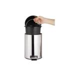Lixeira Inox 12 Litros Com Pedal Basculante Balde Interno Lixeira Inox 12 Litros Com Pedal Basculante Balde Interno