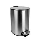 Lixeira Inox 12 Litros Pedal Preateado Para Cozinha Banheiro - Mimo Style
