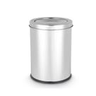 Lixeira Inox 12L Tampa Basculante Multiuso Cozinha Banheiro