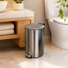 Lixeira Inox 12Litros Slim Redonda com Pedal cozinha banheiro escritório Lixeira Inox 12Litros Slim Redonda com Pedal cozinha banheiro escritório