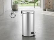 Lixeira Inox 20L com Pedal e Cesto Interno para Cozinha e Área Comum Lixeira Inox 20L com Pedal e Cesto Interno para Cozinha e Área Comum
