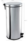 Lixeira Inox 30l Lixeira Com Pedal E Cesto Removível De Pis