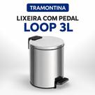 Lixeira Inox 3L Com Pedal Loop Tramontina Acabamento Polido