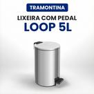 Lixeira Inox 5L Com Pedal Loop Tramontina Acabamento Polido
