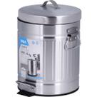 Lixeira Inox 5L Retrô Balde Removível Cozinha Kala Lixeira Inox 5L Retrô Balde Removível Cozinha Kala