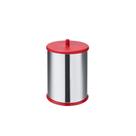 Lixeira Inox 6.3lt Tampa Vermelha Banheiro Cozinha - Martinazzo