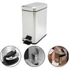 Lixeira Inox 6L com Pedal e Fechamento Suave Globalmix Banheiro e Cozinha