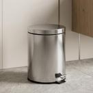 Lixeira Inox 8L com Pedal e Balde Removível Moderna
