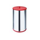 Lixeira Inox 9lt Tampa Vermelha Banheiro Cozinha - Martinazzo