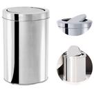 Lixeira Inox Banheiro Cesto Tampa Basculante 3 Litros