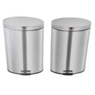 Lixeira Inox Banheiro Com Balde Removível Kit Com 2 Unidade Lixeira Inox Banheiro Com Balde Removível Kit Com 2 Unidade
