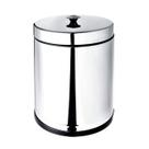 Lixeira Inox Banheiro Com Recipiente Em Cesto Plástico 4,5 L