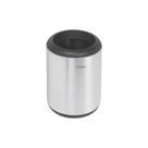 Lixeira Inox Cápsula Com Acabamento Scotch Brite E Aro E Base Em Polipropileno 10 L