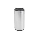 Lixeira Inox Cápsula Com Acabamento Scotch Brite E Aro E Base Em Polipropileno 15 L