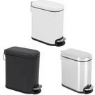 Lixeira Inox Cesto Lixo Para Banheiro Cozinha Escritório 6 Litros Compacta