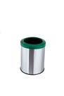 Lixeira Inox Com Aro Esmaltado 15l Cozinha Cesto De Lixo