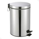 Lixeira Inox Com Pedal E Balde Cesto Lixo Removível 12l Banheiro Cozinha Cor Cinza
