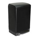 Lixeira inox com pedal retangular Slim Black Matte 12 litros 20.03.12312